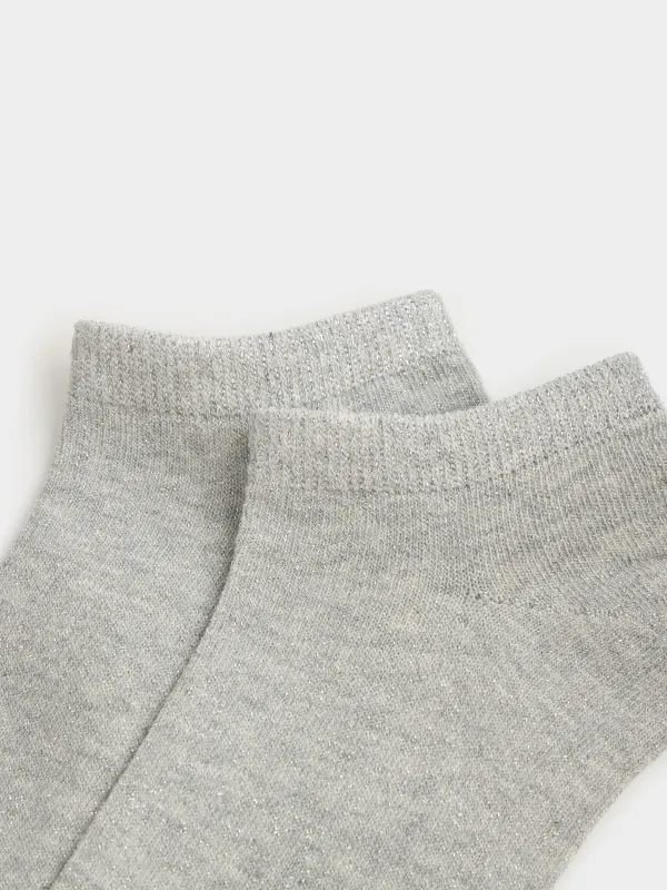 Women's socks, size 36-38, cotton / polyester, graphite, Glint, image-2