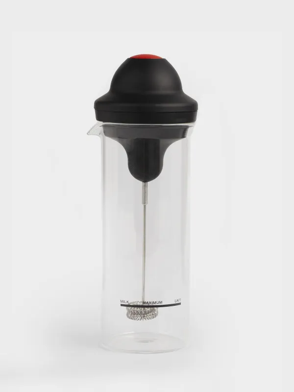 Milk frother, 450 ml, with capacity, glass B / plastic, Extra-light