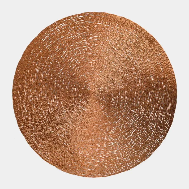 Placemat, 38 cm, PVC, round, copper, Azhur