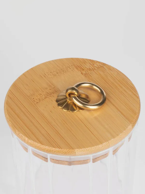 Can for bulk products, 500 ml, glass B / bamboo, Camellia, image-4