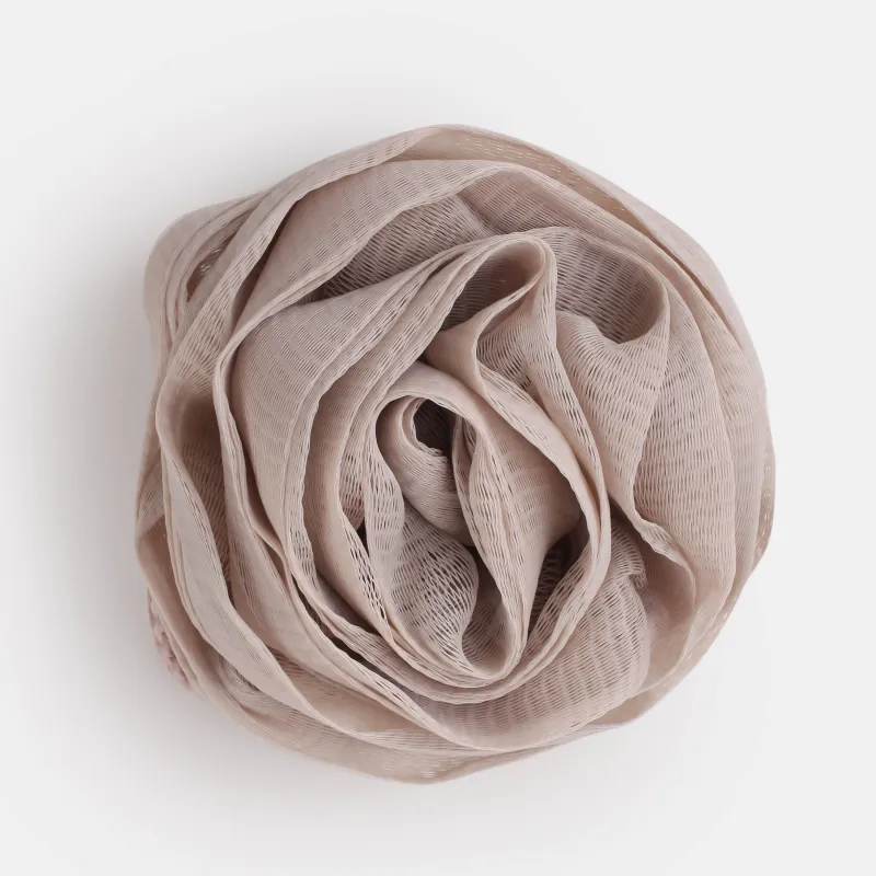 Body washcloth, 13 cm, polyethylene, beige, Bow, Showy, image-4