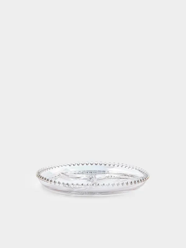 Menagerie, 23 cm, 3 otd, glass, round, mother-of-pearl, Moon, image-1