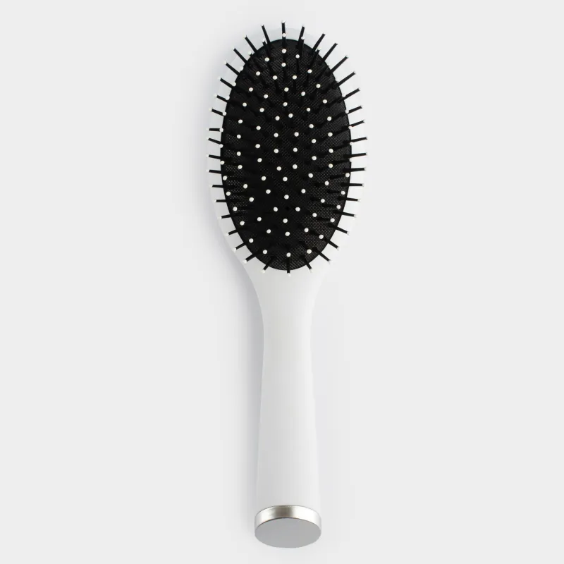 Hair massage comb, 23 cm, plastic, white, B&W