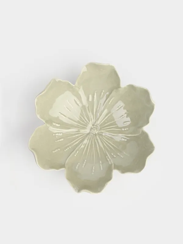 Deep dish, 18x6 cm, porcelain P, Green, Flower, Bloome, image-2