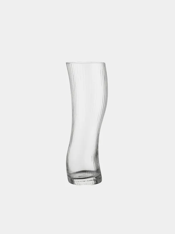 Drinking glass, 23 cm, 600 ml, 2 pcs, glass R, Bend, Ribby, image-1