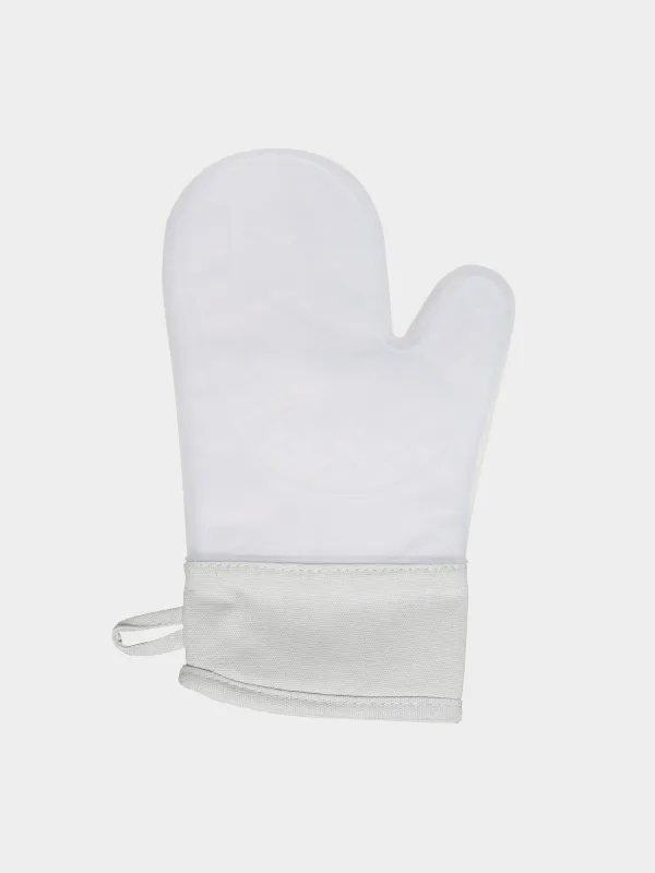 Mitt holder, 21x30 cm, silicone/cotton, beige, Lettering, image-1
