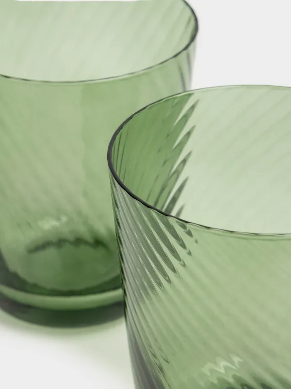 Glass, 11 cm, 420 ml, 2 pcs, glass, green, Molinella, image-2