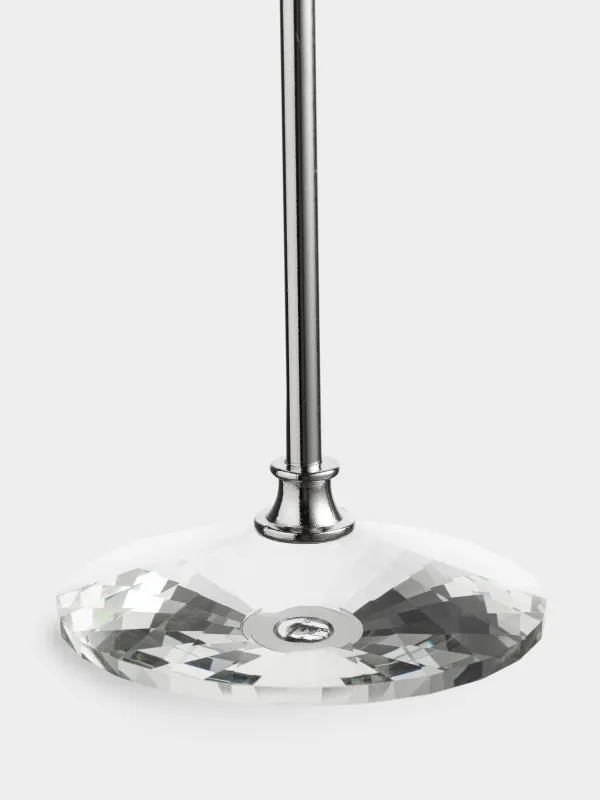 Candlestick, 24 cm, for a thin candle, on a leg, crystal glass / metal, Lux crystal, image-1