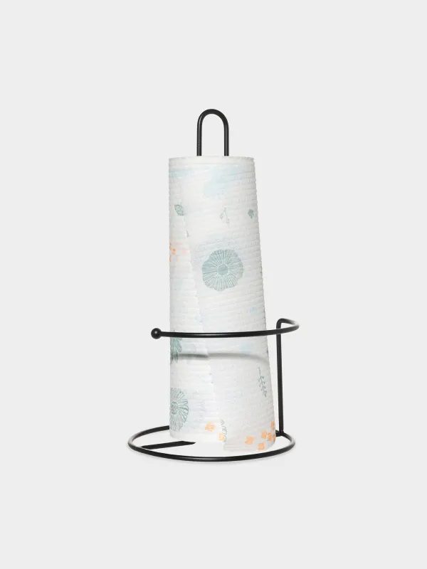 Paper towel holder, 25 cm, metal, Black, Twist black, image-1