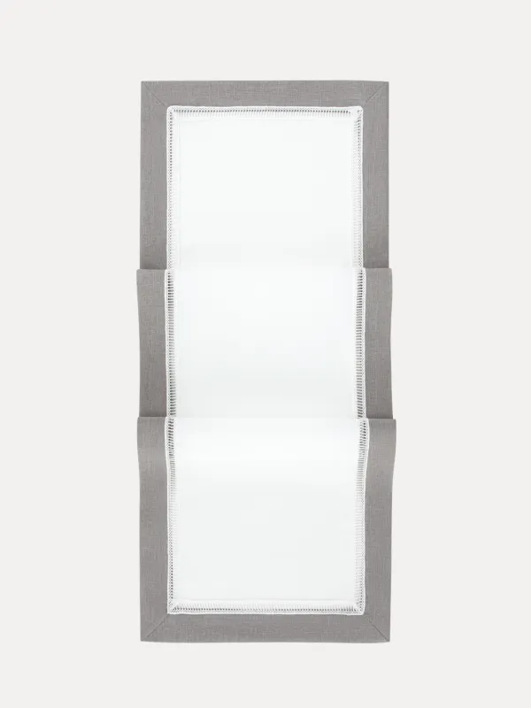 Table runner, 40x160 cm, polyester, white-gray, milkyy way, image-0