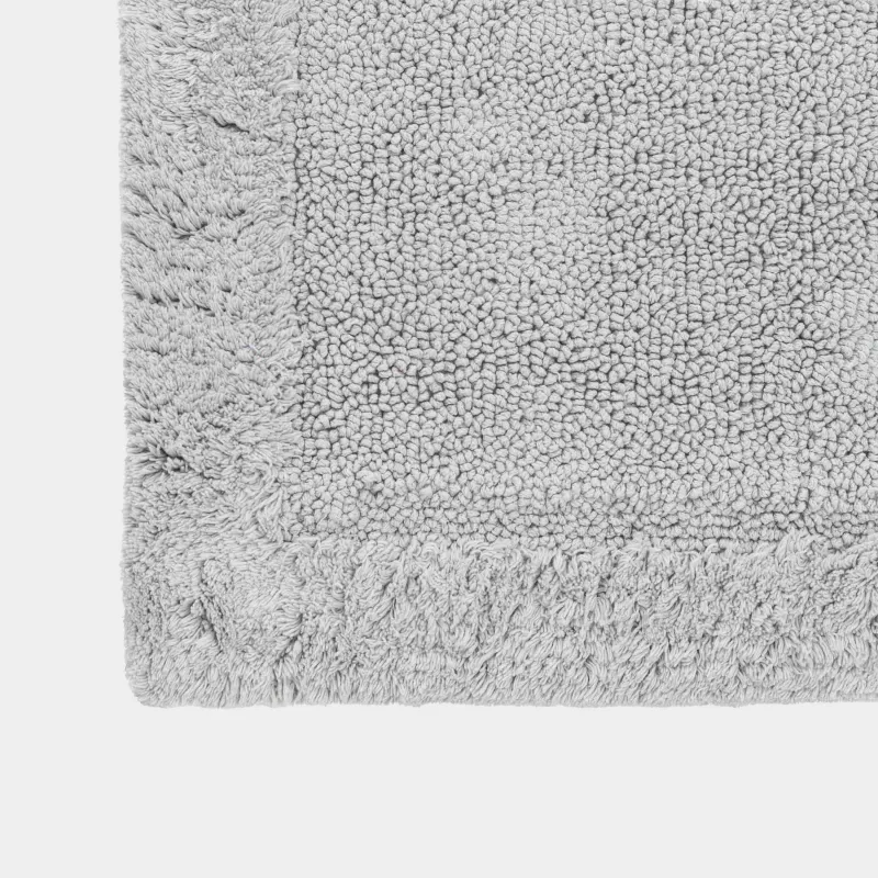 Bathroom mat, 40x60 / 50x80 cm, 2 pcs, Anti-slip, Cotton, Light grey, Metric, image-3