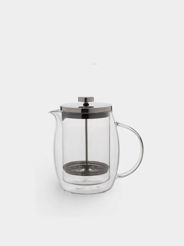 French press, 800 ml, glass B/ steel, round, Air, image-0