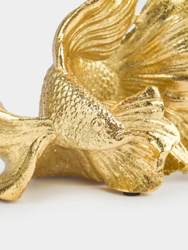 Statuette, 11 cm, polyresin, golden, Fish, Goldfish, image-7
