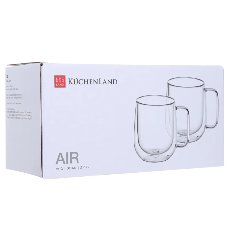 Mug, 300 ml, 2 pcs, glass T, Air, image-1