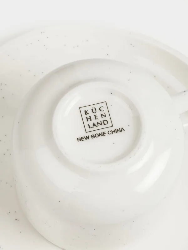 Tea pair, 1 person, 2 items, 220 ml, porcelain N, milk, Dots, Boho, image-6