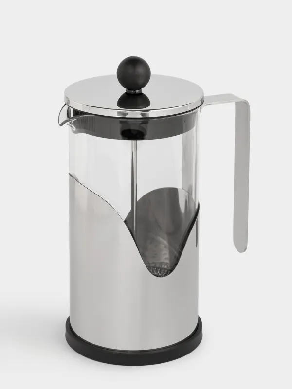 French press, 1 l, glass B / steel, Comfort, image-1