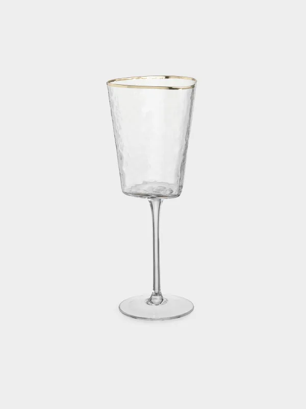 Drinking glass, 300 ml, 2 pcs, glass, with golden edging, Triangle Gold, image-3