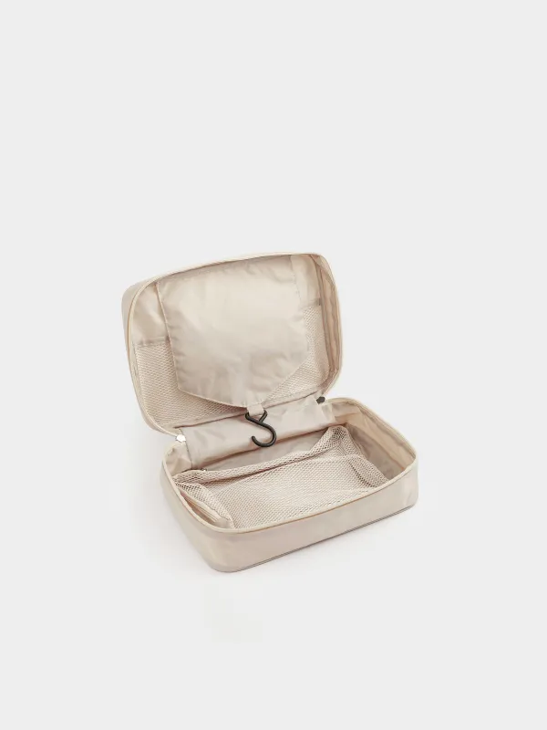 Travel Cosmetic Bag, 27х18 cm, polyester, beige, Easy Travel, image-7