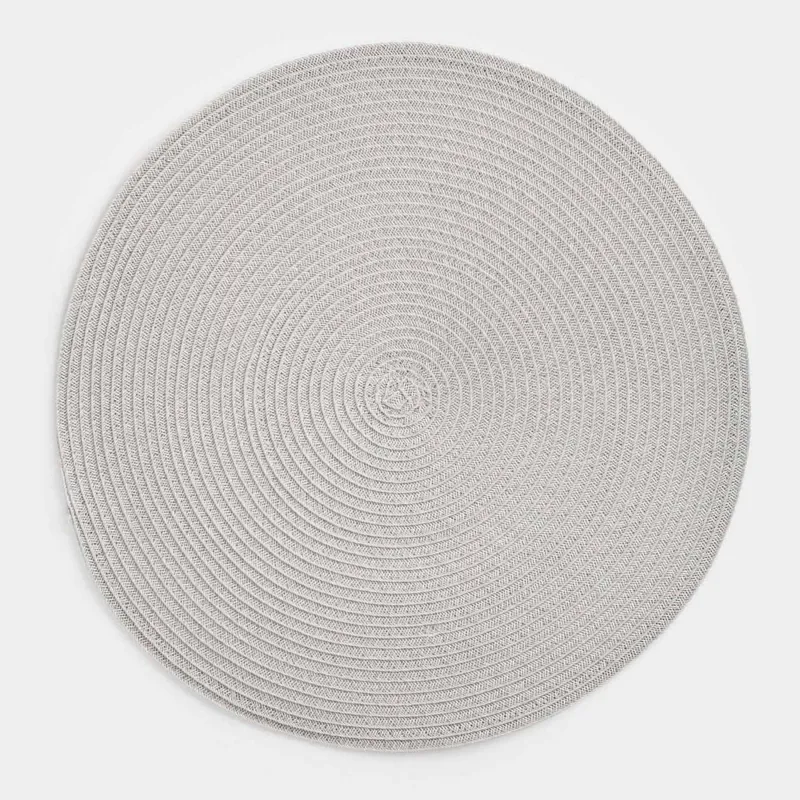 Placemat, 38 cm, polypropylene/PET, round, beige, Basic