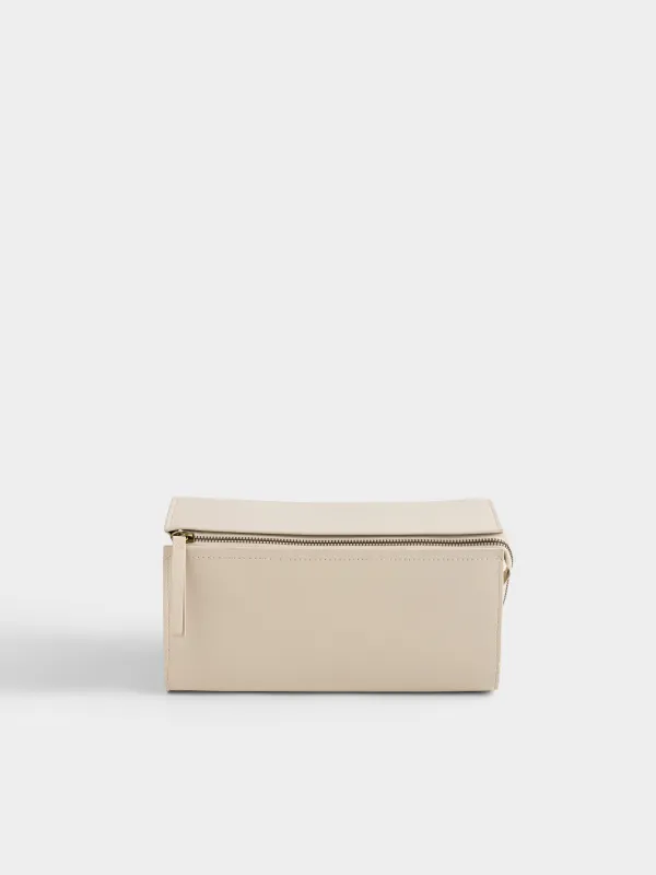 Makeup bag, 28x15 cm, polyurethane, beige, Revon, image-0