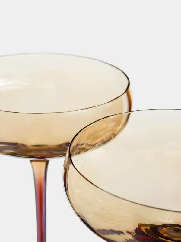 Drinking glass, 220 ml, 2 pcs, glass, amber brown, Filo R color, image-2