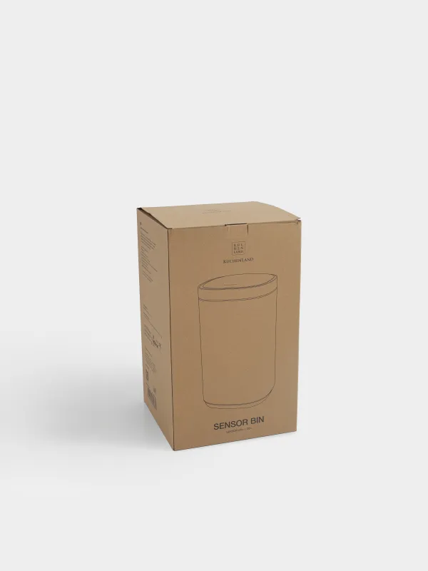 Trash can, 30 l, touch-sensitive, steel/plastic, gold, Sensor bin, image-4