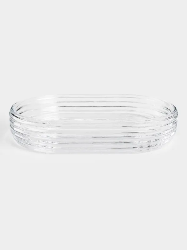 Soap dish, 13 cm, glass, oval, Benli, image-0