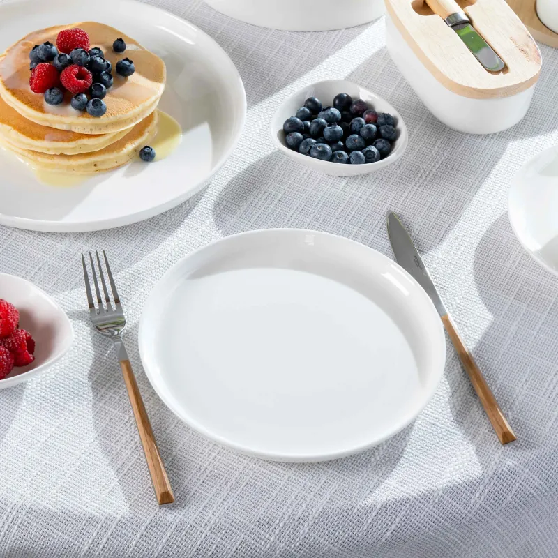 Dining fork, 2 pcs, steel / plastic, brown, Oslo, image-2