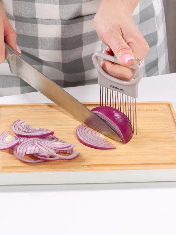 Onion slicer holder, 11x9 cm, plastic / steel, Beige, Soft Kitchen, image-6