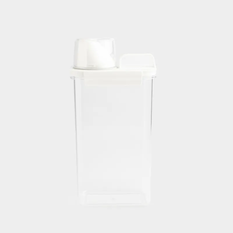 Washing powder container, 2,3 l, with measuring cup, plastic, white, Compact