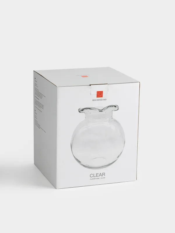 Flower vase, 24 cm, glass, Clear, image-4