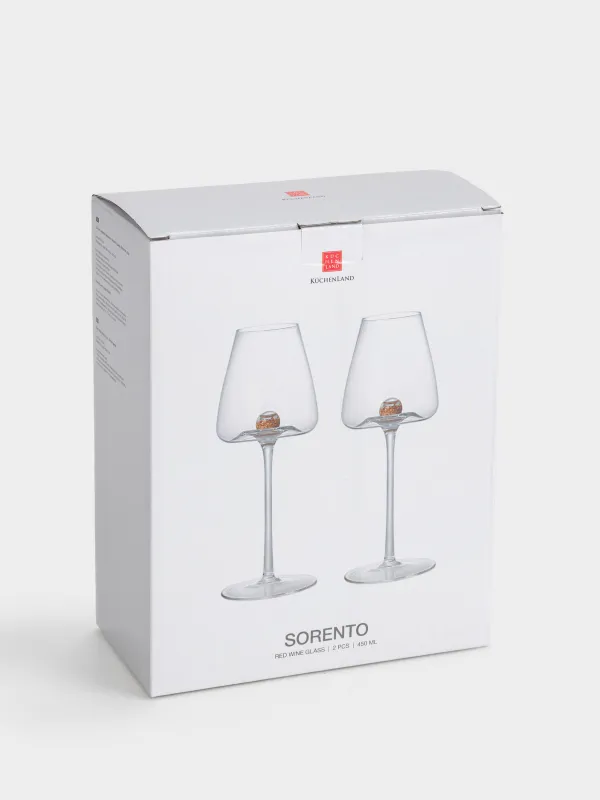 Drinking glass, 480 ml, 2 pcs, Crystal glass, Amber ball, Sorento, image-6