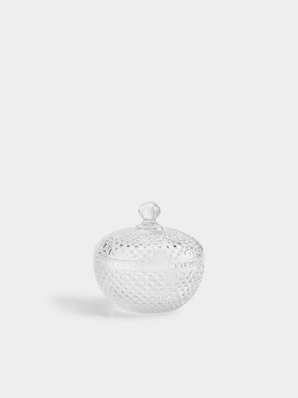 Candy bowl, 12x12 cm, with lid, glass R, Naiad, image-0