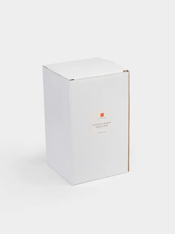 Flower vase, 20 cm, ceramic, milky, Blossom, Crumple font, image-7