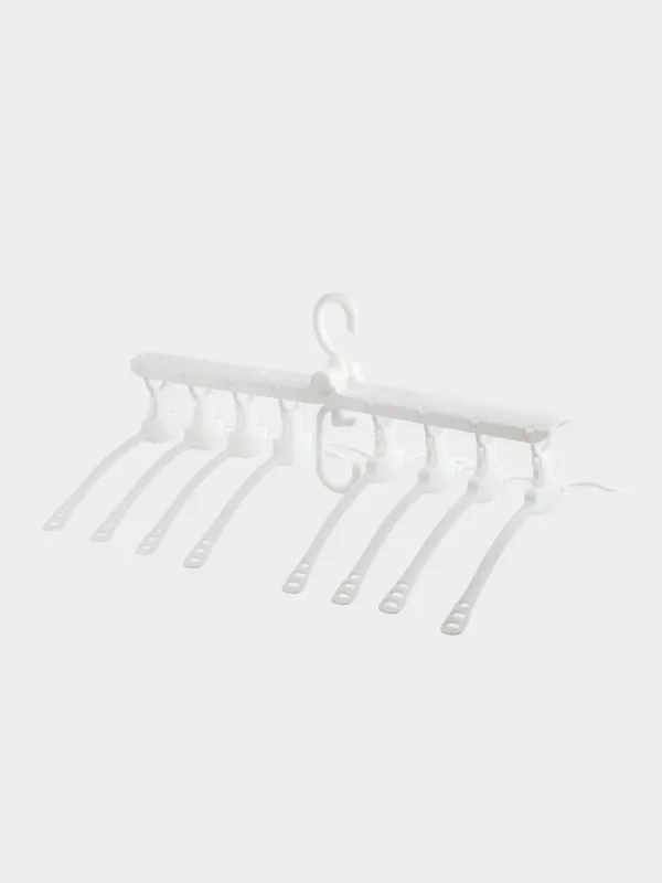 Clothes dryer, 8 hangers, folding, hanging, plastic, gray, Compact, image-0