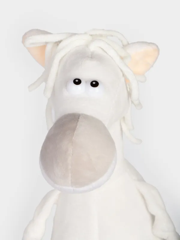 Toy, 45 cm, soft, polyester, white, Horse, Horse toy, image-4