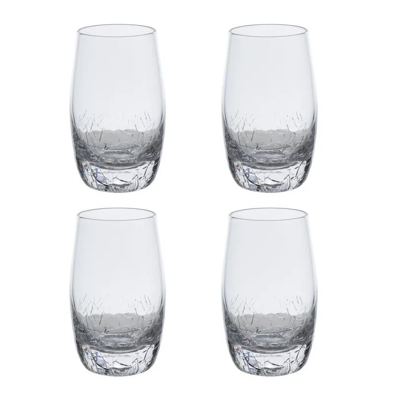 Drinking glass, 70 ml, 4 pcs, glass, Craquelure, Ice, image-0