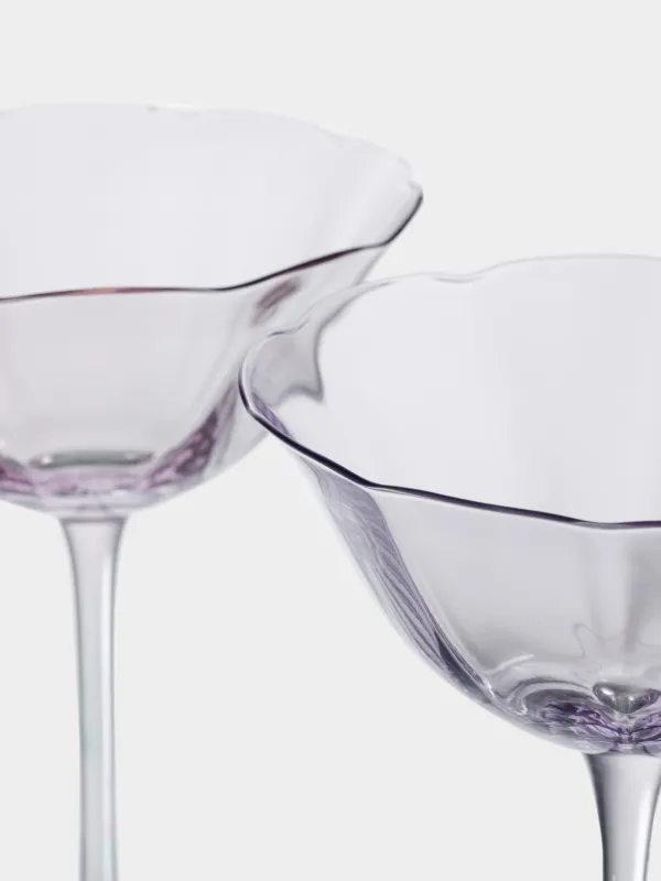 Drinking glass, 290 ml, 2 pcs, glass, purple-green, Flevertino, image-3