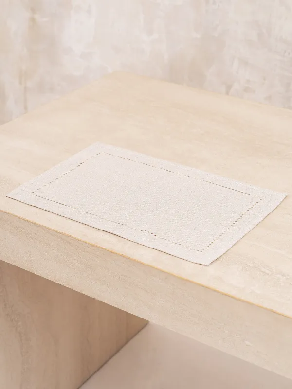 Napkin for appliances, 30x45 cm, polyester, rectangular, silver-cream, Hemstitch, image-8