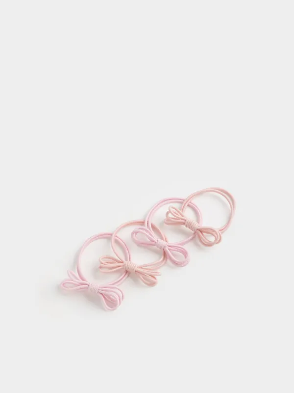 Hair tie set, 5 cm, 4 pcs, for children, polyester, Gracile, image-1