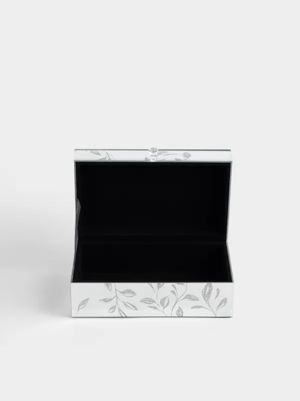 Jewelry box, 21x9 cm, glass, Mirror, Branches, Glossy, image-5