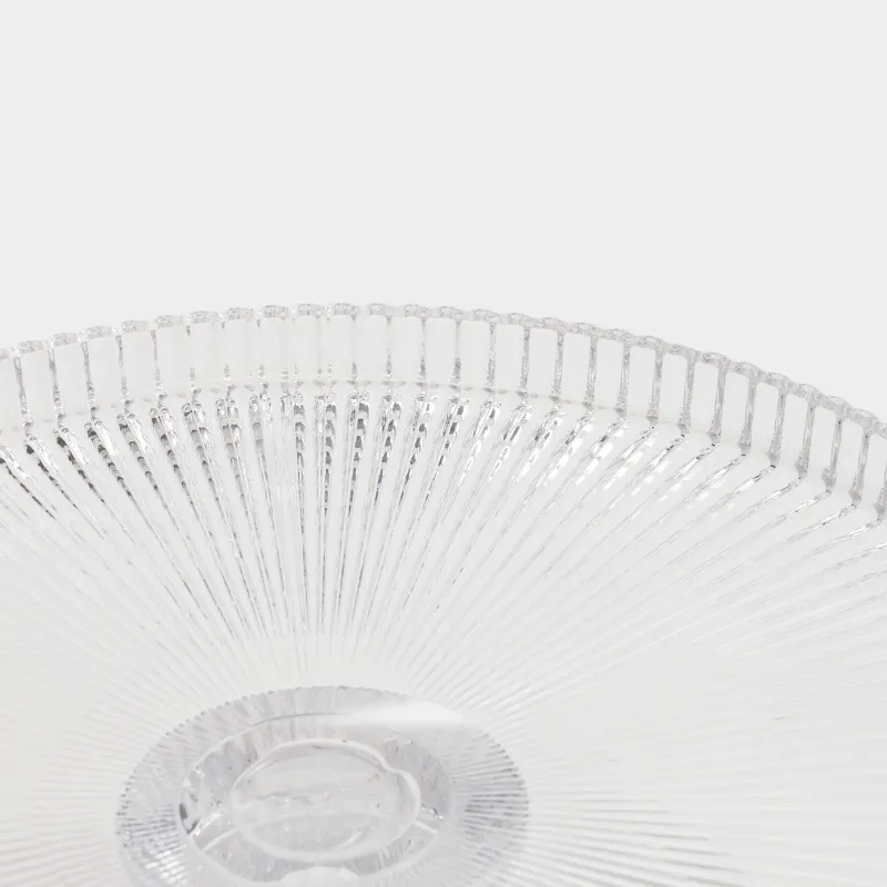 Dish on a leg, 20x8 cm, glass P, Ribby, image-3