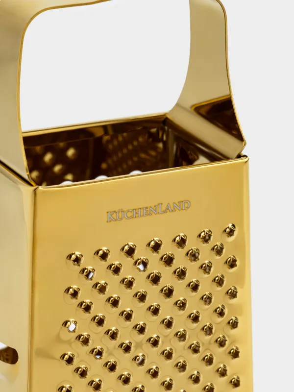Grater, 18 cm, four-sided, steel, golden, Classic gold, image-2