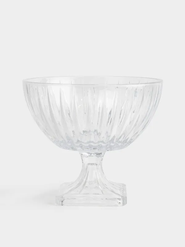 Fruit vase, 25x22 cm, on a leg, glass R, Glare, image-0