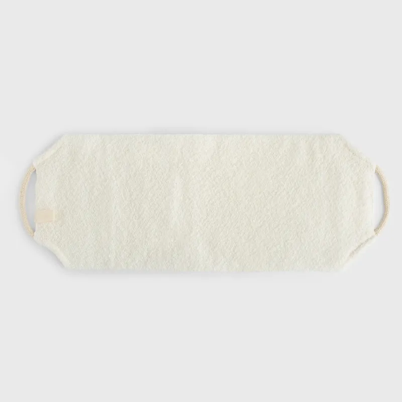 Washcloth-tape for washing body, 45x19 cm, exfoliating, polyester / nylon, milky, Unique spa, image-5