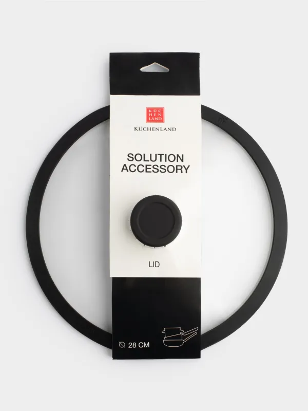 Lid, 28 cm, glass T / silicone, Solution accessory, image-3