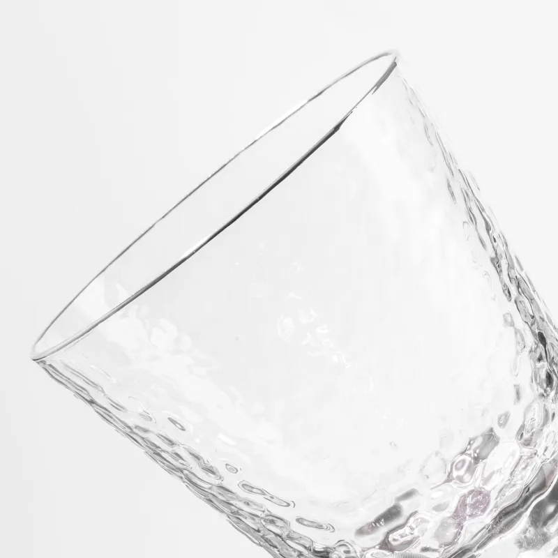 Drinking glass, 10 cm, 270 ml, 6 pcs, glass, with silver edging, Ripply silver, image-5