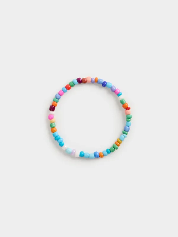 A bracelet, 18/20 cm, 3 pcs, plastic / metal, mix, emoticons and pearls, Pearl color, image-2