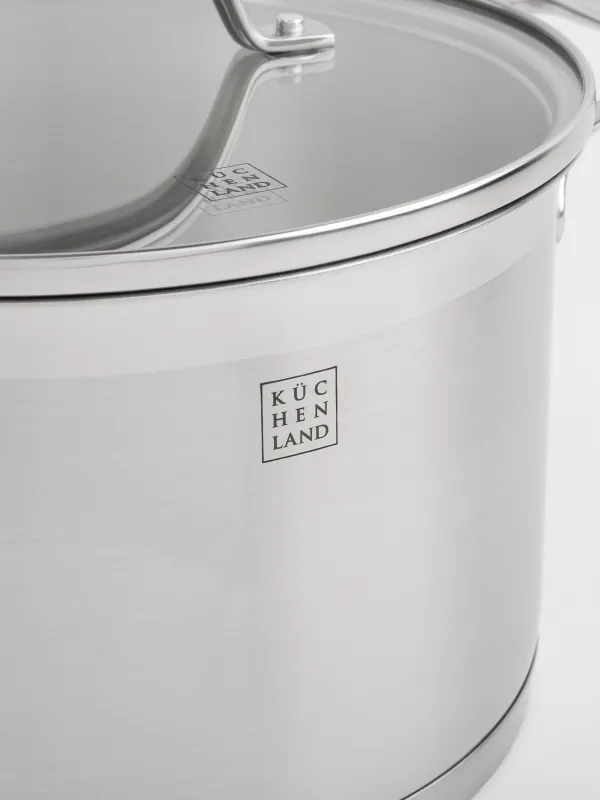 Pot with Lid, 20 cm, 3,8 l, Silver Stone, image-2