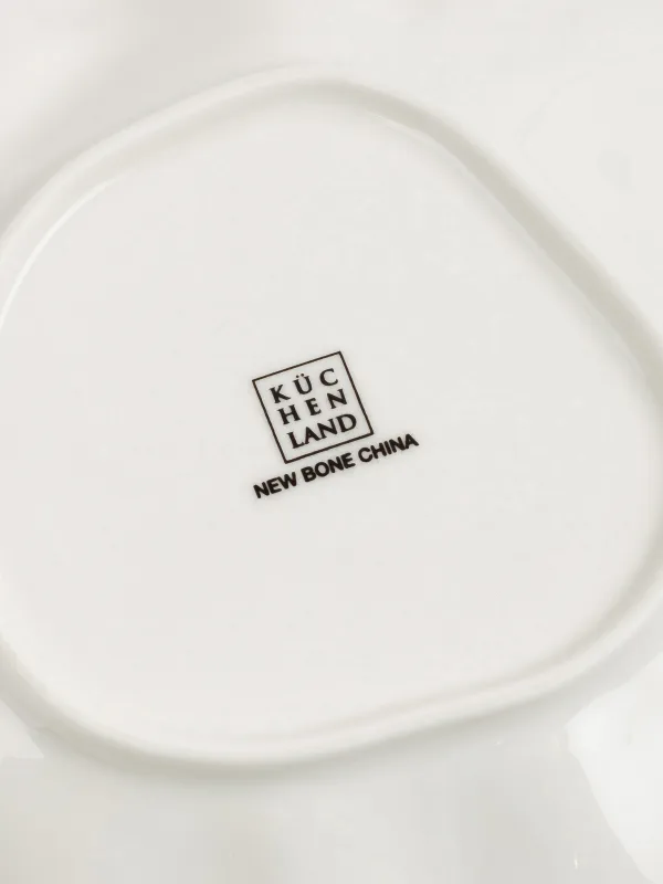 Dinner plate, 25 cm, porcelain N, milk, Crumpled effect, Crumple, image-3